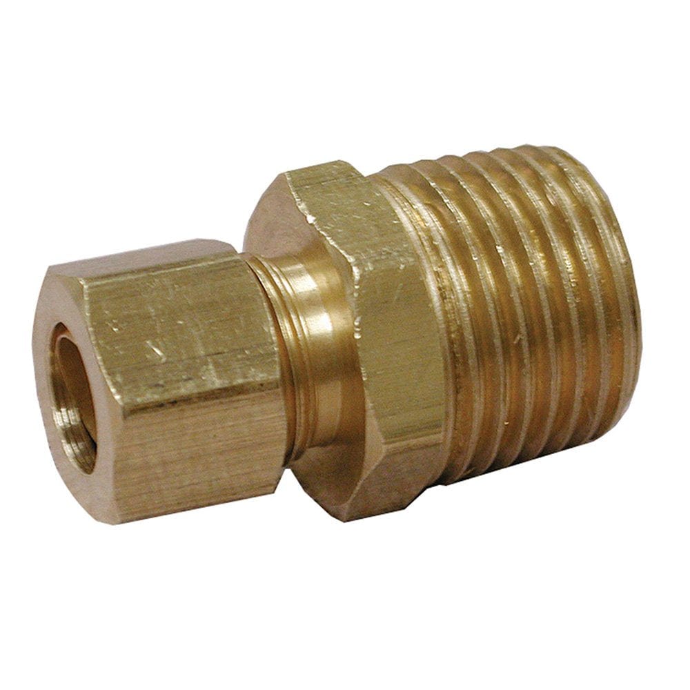 1/4-inch OD x 1/8-inch Brass Compression x Male Adapter Connector, Lead Free