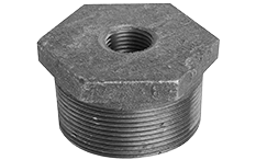 3" x 1/2" Black Malleable Hex Bushing