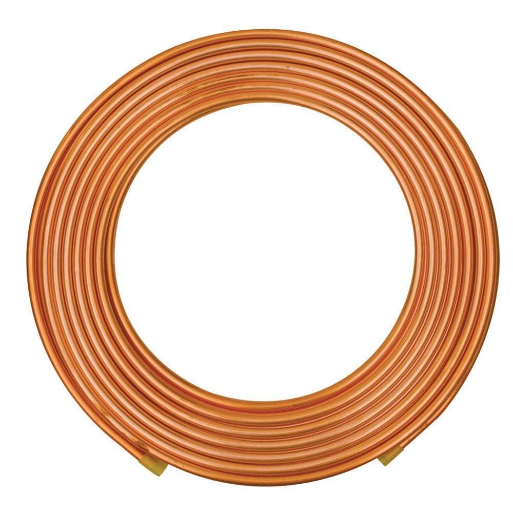3/8" OD x 50' Copper Refrigeration Tubing Coil