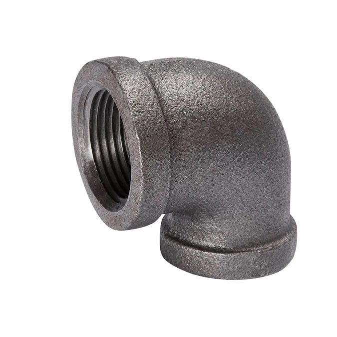 1/2" Black Iron Pipe 90 Degree Elbow Schedule 40 150# - Box of 100