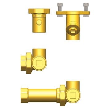 1-1/4" FIP Hydro-Core Nb Component Kit: Floor Standing/Side Mount 3 - Fittings N' Valves