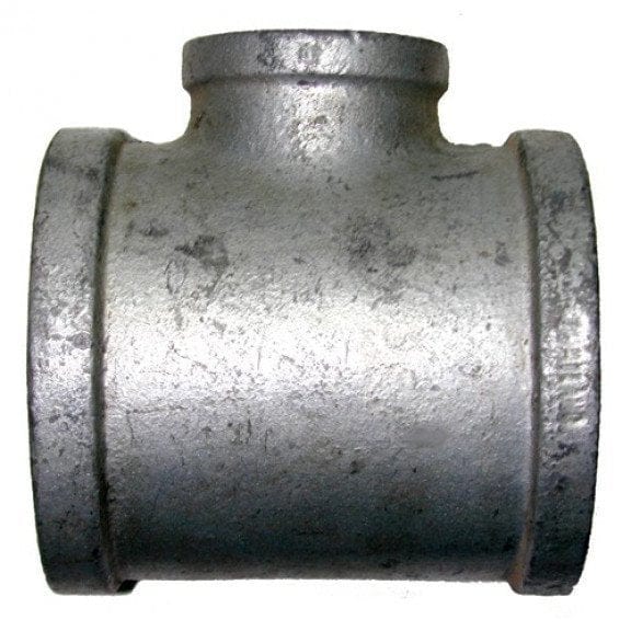 1" X 3/4" Galvanized Extra Heavy Steel Reducing Tee