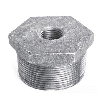 2" x 3/4" Galvanized Malleable Iron Hexagon Bushing