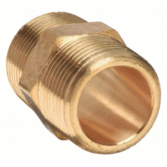 3/8" Brass HEX Nipple