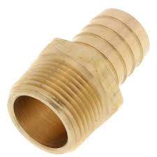 1" HOSE BARB x 1" MPT ADAPTER BRASS HOSE BARB FITTING