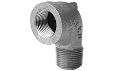 1-1/4" x 3/4" Galvanized 90° Street Elbow