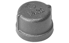 2-1/2" Black Malleable Iron Cap