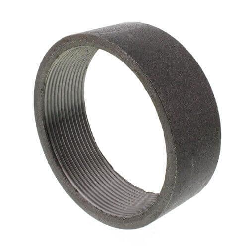 3-1/2" Black Steel Merchant Coupling - Taper Tapped