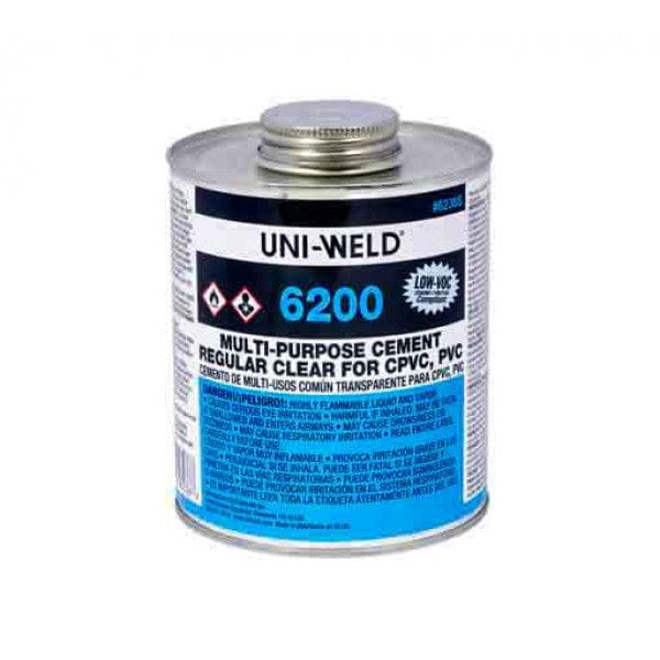 PVC Cement All Purpose  Clear - 1 Quart (12/Cs) - Fittings N' Valves