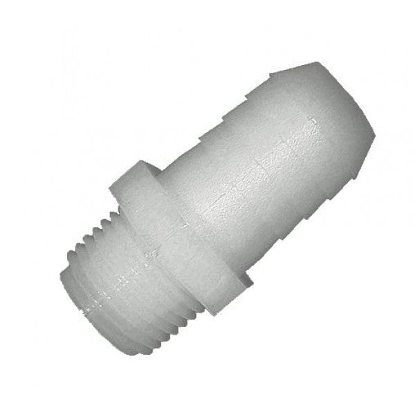 Nylon Straight Insert Adapter - MPT x Barb - 1/2" x 1/4" (100/Cs)