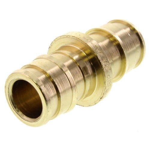 1/2" Expansion PEX x 3/8" Expansion PEX Coupling - Lead Free Brass