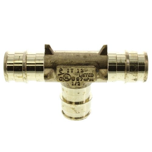 3/4" x 3/4" x 1/2" Expansion PEX Reducing Tee - Lead Free Brass