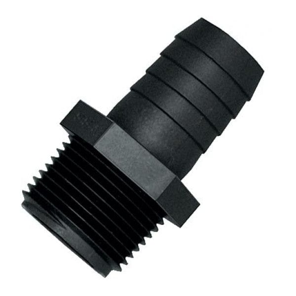 Poly Straight Insert Adapter - MPT x Barb - 1-1/4" x 1-1/4" (100/Cs)