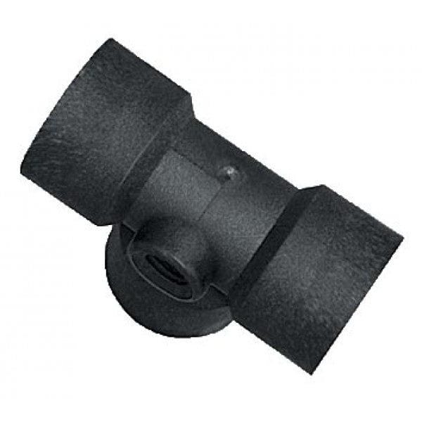 Poly Tee with 1/4" Gauge Port - FPT x FPT - 1/2" (50/Cs)