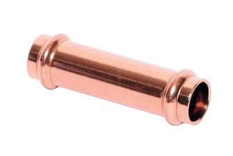 Press Copper Extended Coupling - No Stop, 1/2'' x 1/2''