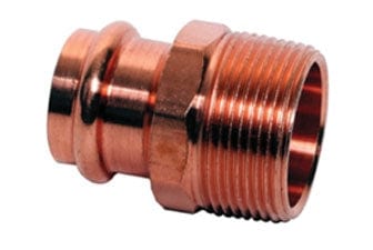 Press Copper Male Adapter, P x MPT, 1-1/2'' x 1-1/4''