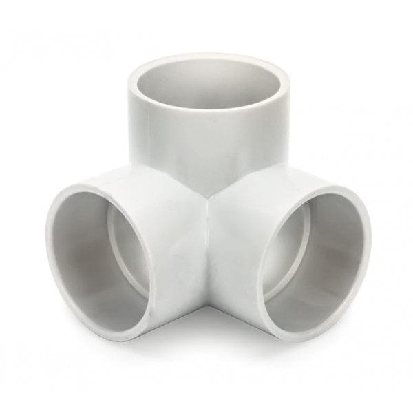 PVC 3-Way Elbow - Schedule 40 - White - Socket x Socket x Socket - 1-1/4" (120/Cs)