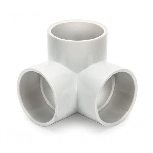 PVC 3-Way Elbow - Schedule 40 - White - Socket x Socket x Socket - 2" (50/Cs)