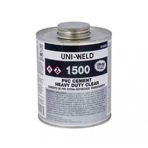 PVC Cement - Clear - Heavy-Duty Glue - 1-Gallon (6/Cs) - Fittings N' Valves