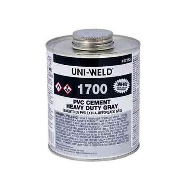 PVC Cement - Gray - Heavy-Duty Glue - 1-Pint (24/Cs) - Fittings N' Valves