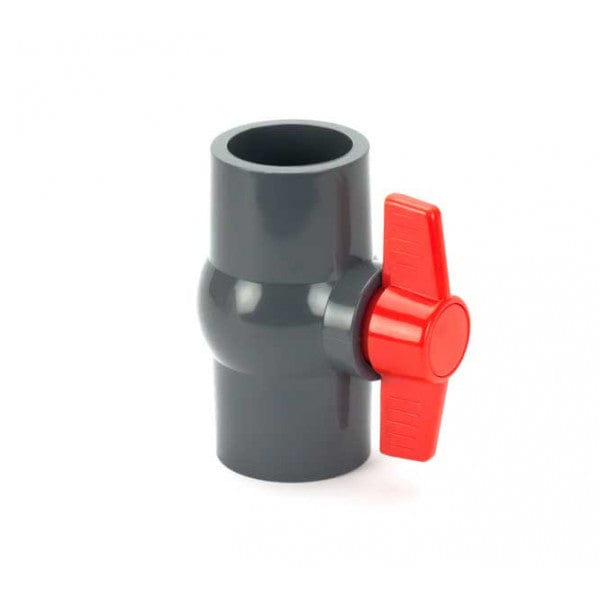 PVC Compact Ball Valve - Gray - Socket x Socket - 1-1/2" (50/Cs)