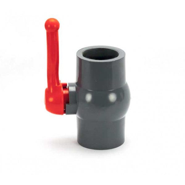 PVC Compact Ball Valve - Gray - Socket x Socket - 2-1/2" (18/Cs)