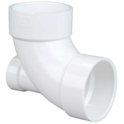 3" x 2" PVC DWV 90° Elbow W/Heel SPG x H