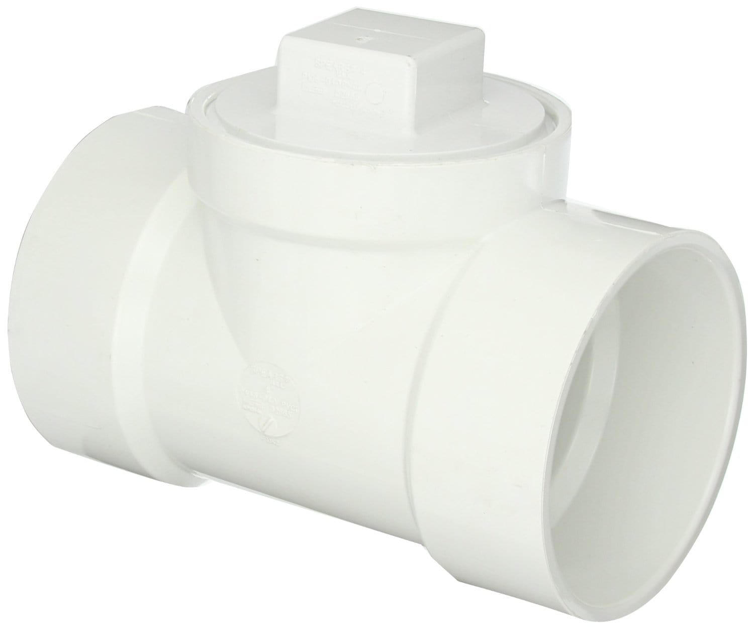1-1/2" PVC DWV Flush Cleanout Tee W/Plug