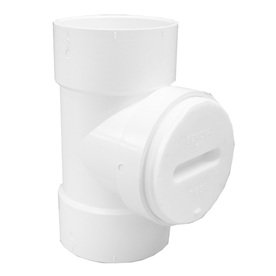 3" PVC DWV Cleanout Tee W/Flush Plug