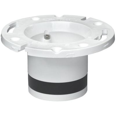 4" x 3" PVC DWV Offset Closet Flange-Plastic Ring