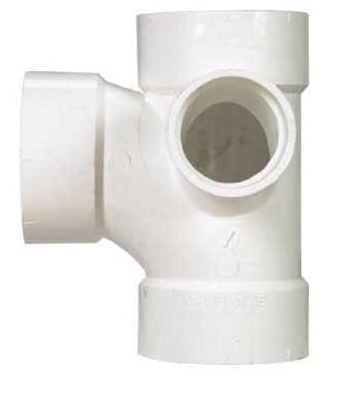 3" x 1-1/2" PVC DWV Sanitary Tee 1 Inlet Right Side