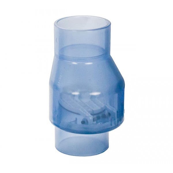 PVC Flapper Check Valve - No Spring - Clear - Socket x Socket - 3" (8/Cs) - Fittings N' Valves