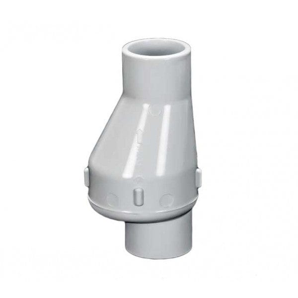 PVC Flapper Check Valve - No Spring - White - Socket x Socket - 1" (12/Cs) - Fittings N' Valves