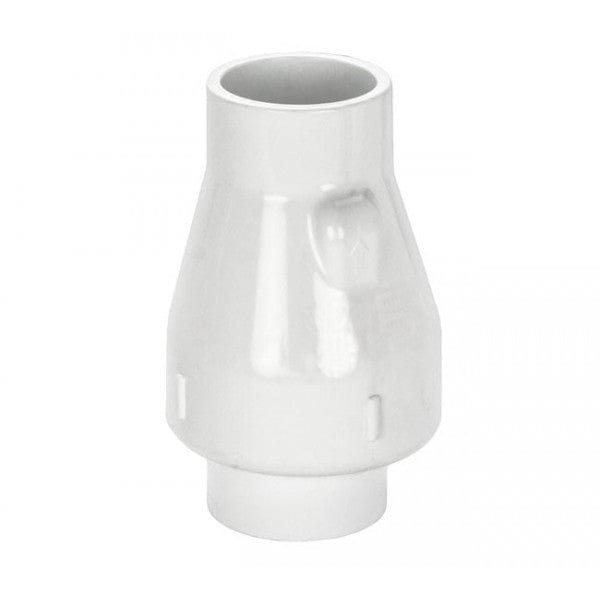 PVC Flapper Check Valve - Spring - White - Socket x Socket - 2" (12/Cs) - Fittings N' Valves