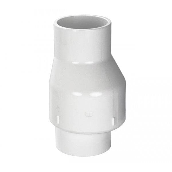 PVC Flapper Check Valve - Spring - White - Socket x Socket - 3" (8/Cs) - Fittings N' Valves