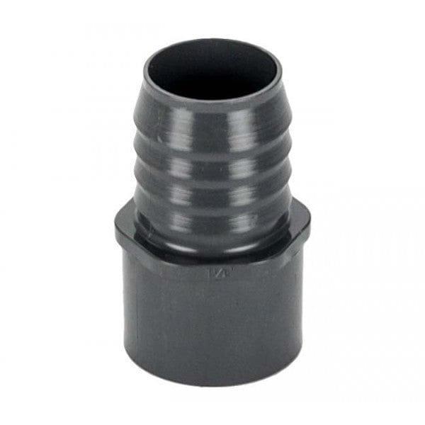 PVC Insert Adapter - Gray - Barb x Spigot - 1-1/2"