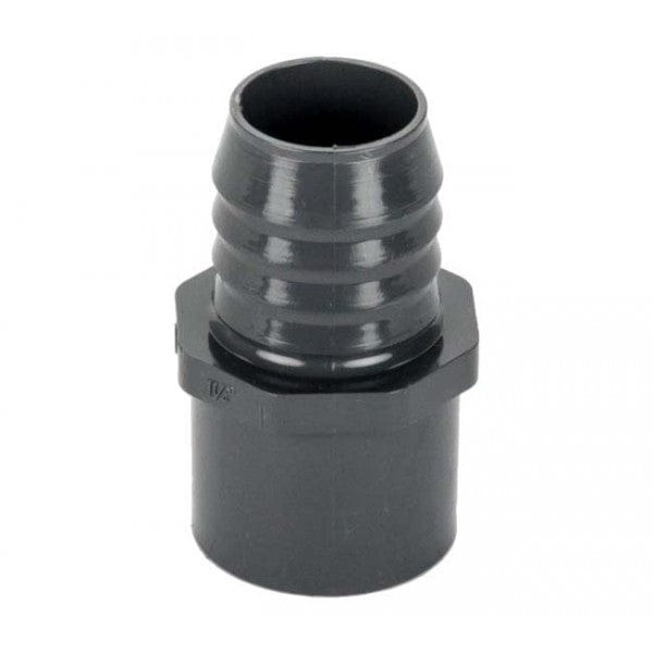 PVC Insert Adapter - Gray - Barb x Spigot - 1-1/4"