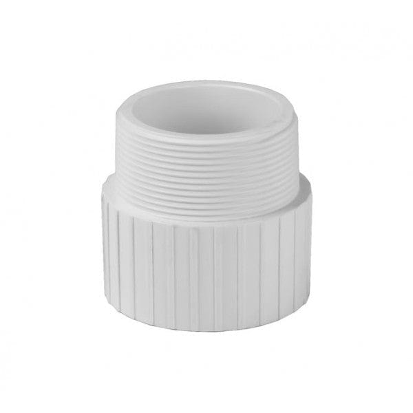 PVC Male Adapter - Schedule 40 - White - Socket x MPT - 6" (18/Cs) - Fittings N' Valves