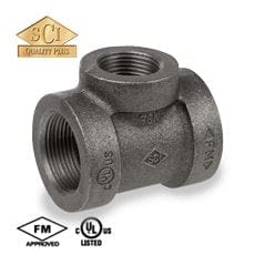 1" 125 WSP Cast Iron Threaded Tee