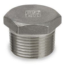 1/8" 150# 304 Stainless Steel Cast Threaded Hex Plug Heavy