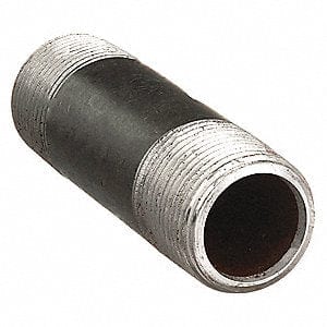 1-1/2" x 2-1/2" Schedule 80 XH Black Steel Seamless Pipe Nipple