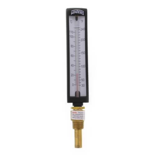 Winters TAS Series Industrial 5" Thermometer, Straight, 30-240 F/C