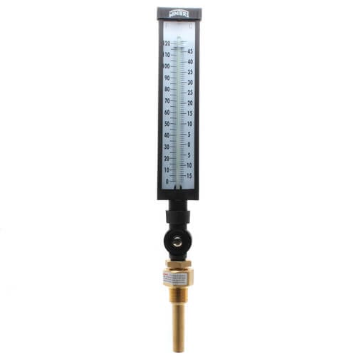 Winters TIM Series Industrial 9" Thermometer, 3.5" Stem, Valox Case, 0-120 F/C