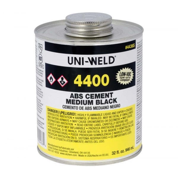 ABS Cement - Medium Body Glue - Black - 1-Pint - Fittings N' Valves